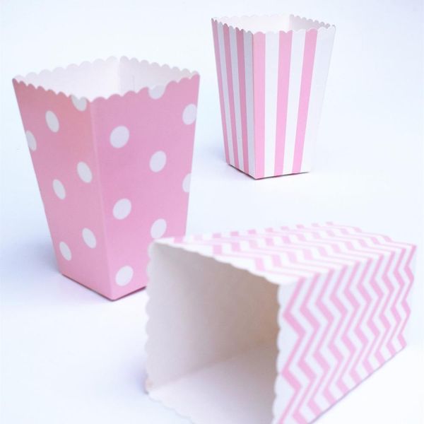 

оптовая popcorn box golden щепка chevron stripes dot gold gift box party favor wedding pop corn kid партия украшение jllvii ffshop2001