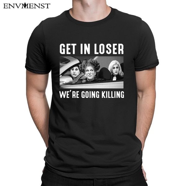 

sport envmenst cotton t shirt men horror get in loser were going killing hocus pocus t-shirt o-neck short-sleeve xs-3xl