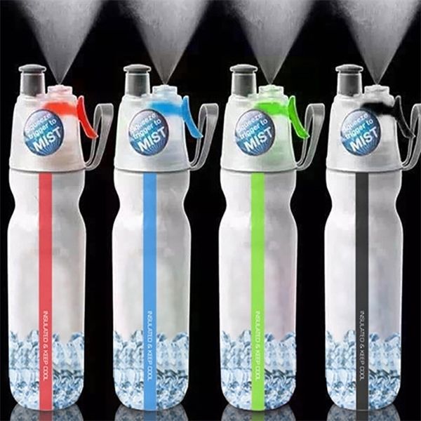 

double big chill cold 17oz insulated water bottle with spray outdoor travel sport plastic drinking water mug cup wx9-633