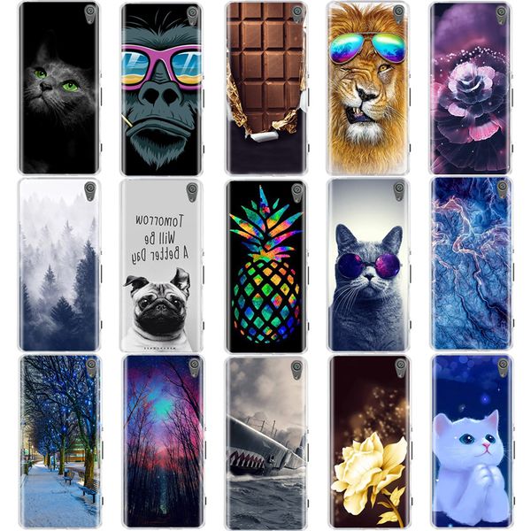 

xperia plus / xa1 ultra case cover soft silicone tpu bags 3d cute shell for sony xa f3111 f3112 phone cases
