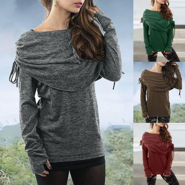 

blouse women vintage tribal flat shoulder drawstring long sleeve pullover blouse autumn women shirts blouses chemisier femme1, White