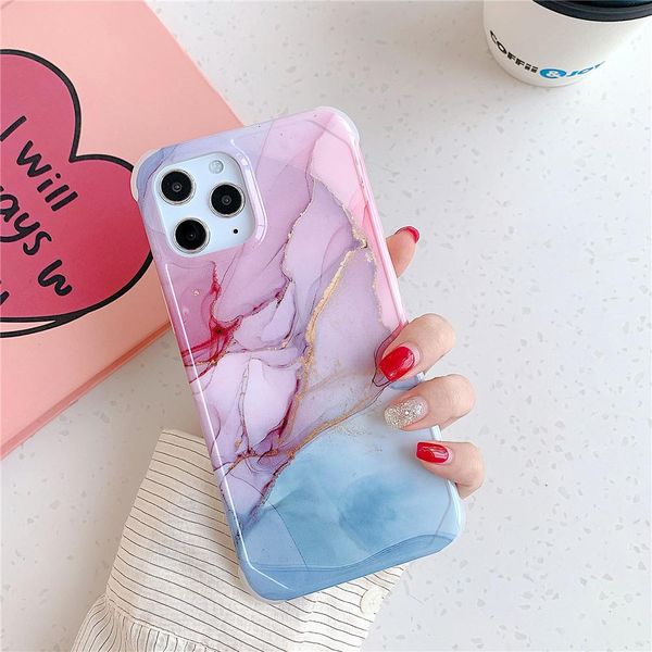 

flykylin luxury marble phone case for iphone 12 11 pro max xr x 8 7 plus se 2020 four corners drop resistance sqcyrg