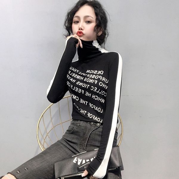 

qguxo новый стиль базы 2020 одетый во фланелевый костюм и рубашку осенью осенью пассивом зимой высокий новый базовый зимний воротник 5rcao, White