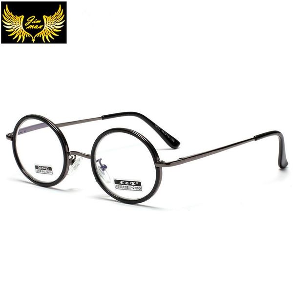 

fashion men women style retro round small size alloy reading glasses new fashion round classic presbyopia glasses for men women, White;black