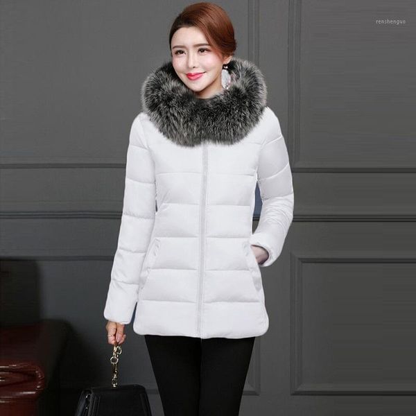 

femmes grande fourrure parkas détachable fourrure et chapeau manteau d'hiver femme veste d'hiver à capuche chaud femmes doudoun1, Black
