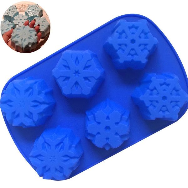 

snowflakes silicone mold for cake chocolate soap mould tool 122652