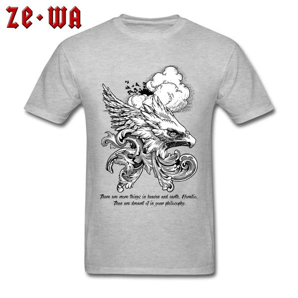 

2018 fashion eagle sky print classic grey custom short sleeve clothes tees vintage cool sport hooded sweatshirt hoodie t shirt