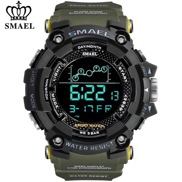 

smael mens watches new fashion casual led digital outdoor sports watch men multifunction student wrist watches relogio masculino t200723, Slivery;brown