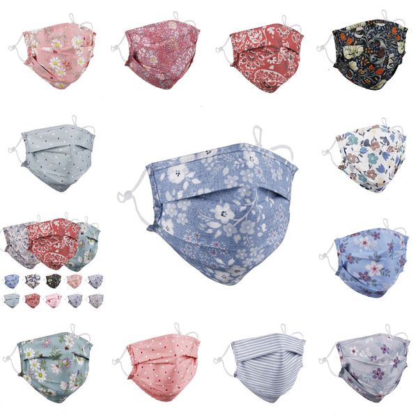 

new arrival mask men women dustproof smog pm2.5 fashion face masks protection boys girls cotton printed chrysanthemum facemask 4 npnq8