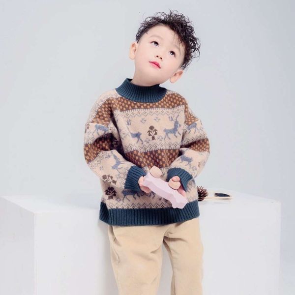 

ftival m9541 spring new wear winter 2020 children's pullover knitting gift for boys and girls, Blue