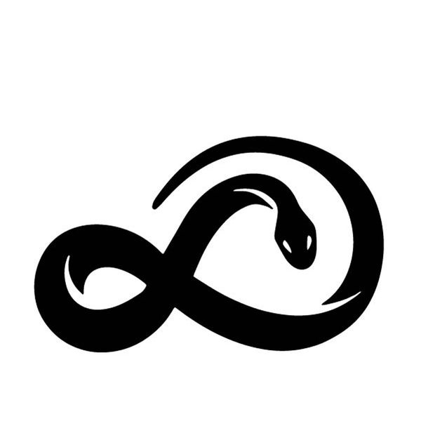 

15.9cm*9.8cm snake creative decoration body of car car sticker vinyl decal black/silver c4-1529