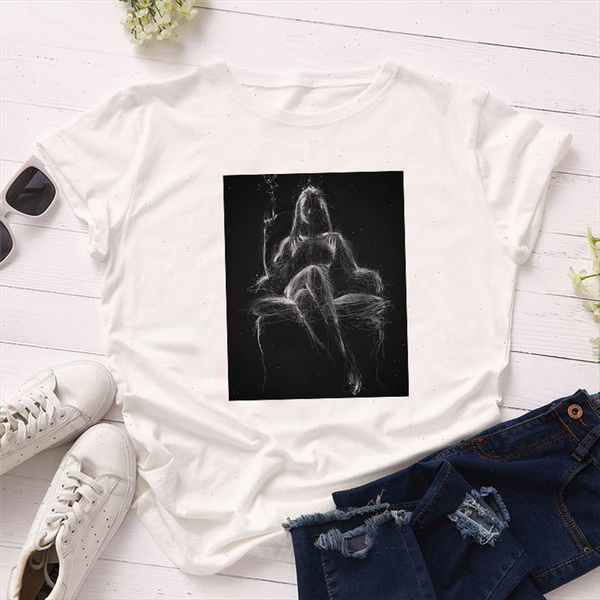

summer women t shirts short sleeve casual white o neck tshirt punk style hip hop girls polyester tees super soft