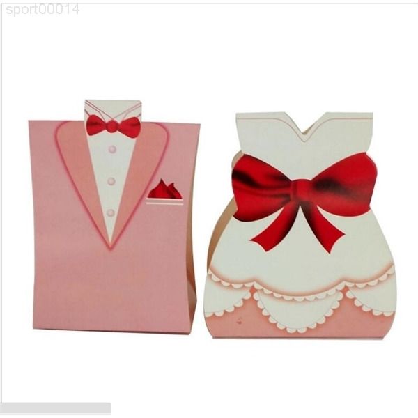 

a-small gift bags lots paper white black bride groom dress wedding favours ng candy holder boxes