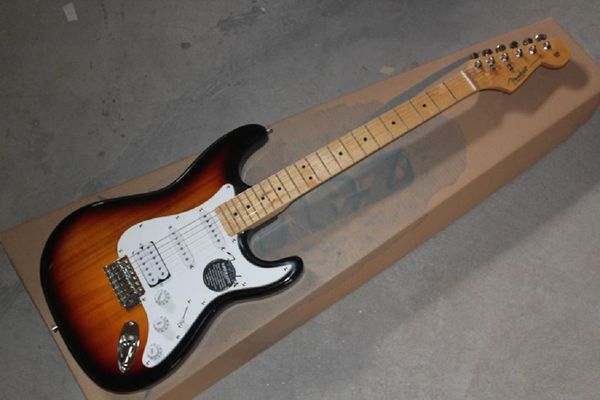 

standard stratocaster hss electric guitar brown sunburst w/tkl