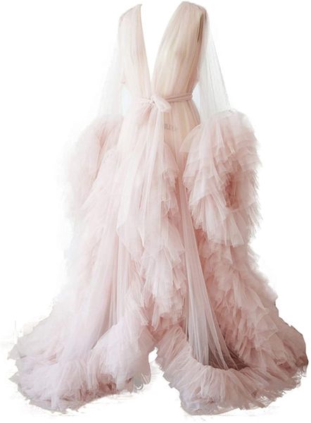 

bathgown illusion long lingerie tulle robe nightgown bathrobe sleepwear bridal robe wedding scarf