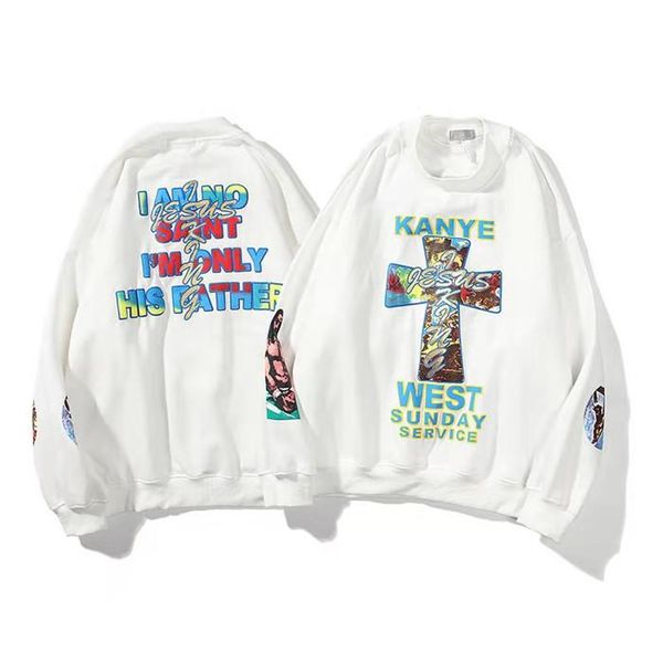 

new loose fit men women hip hop esigner pullover men women hoodies angel printing hoodies mens stylist hoodie, Black