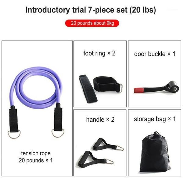 

puller fitness equipments training bands 11pcs/ set pull rope latex stretch arm apparatus tpe removable tension band1