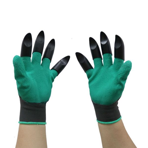 

factory9aczabs gardening garden claw 8-hand plastic fingers rubber graves plants sustainable waterproof work gloves outd