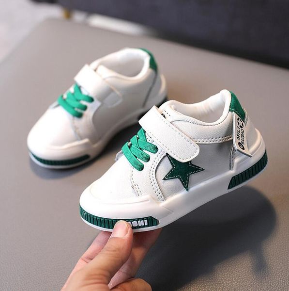 

детская спортивная обувь новые 2020 осень мальчики девочки повседневная обувь марка малышей детские кожаные кроссовки мода дети кроссовки jl, Black