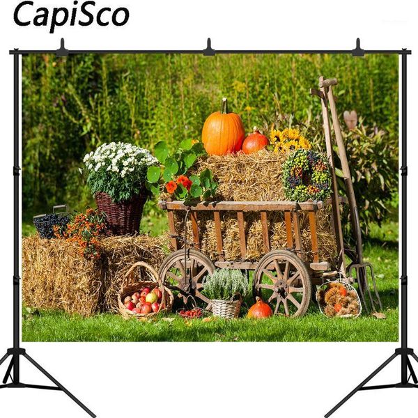

background material capisco autumn pumpkin old farm car haystack pography backdrops thanksgiving day po kids adults studio prop1
