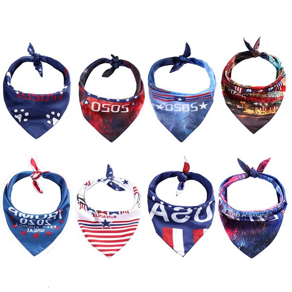 

trump triangle scarf 2020 american election supplies for pet dog and cat make america great again 8 styles