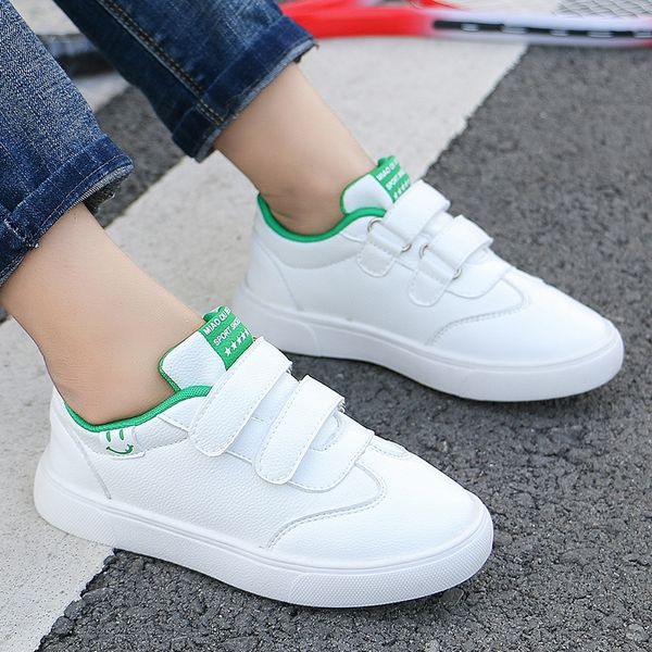 

casual children sneakers for boys sports shoes kids flats fashion soft comfortable non-slip classic white shoes girls trainers y201028, Black;red