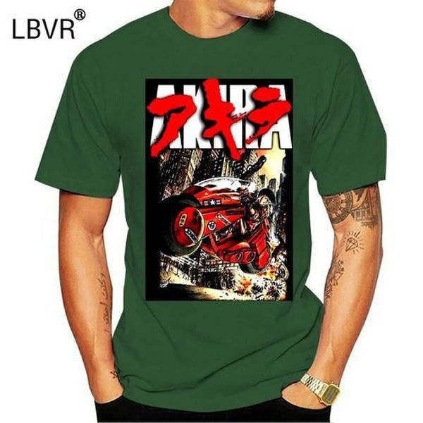 

men t shirt akira kaneda bike japan anime cartoon black tee shirt t-shirt women, White;black