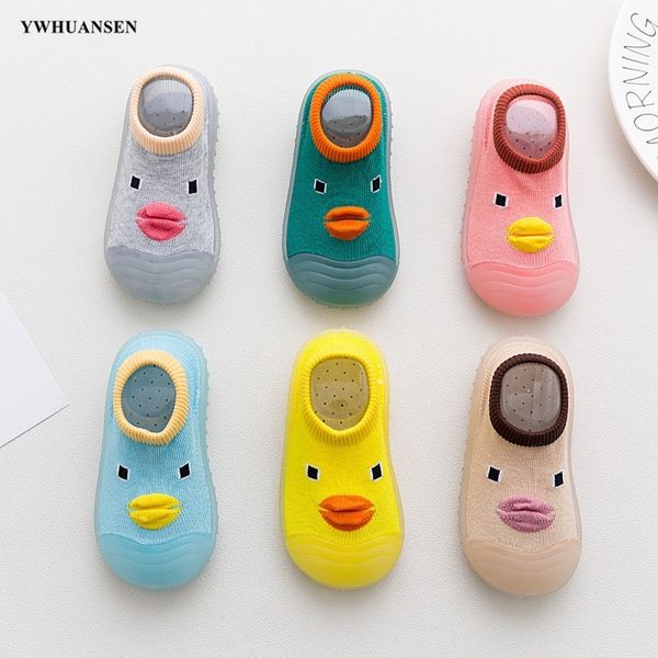 

ywhuansen 6 to 36m spring summer baby socks with soft rubber soles toddler indoor steps anti-slip cute cartoon kids floor socks y201009, Pink;yellow