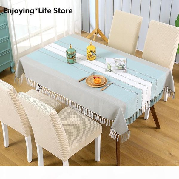 

nordic table cover cotton linen tablecloth,suitable for wedding l tablecloths,rectangular table covers and tassel home decor