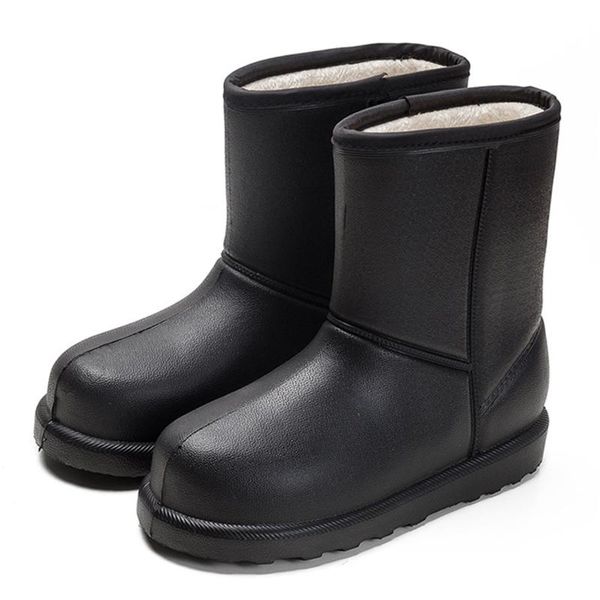 

snow boot female platform shoes woman winter 2021 ankle boots women's shoes water boots for woman for rain booties fashion solid, Black
