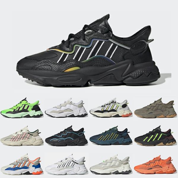 

men women running shoes reflective xeno ozweego king push core black neon green cloud white mens shoes trainers sports sneakers size 36-45