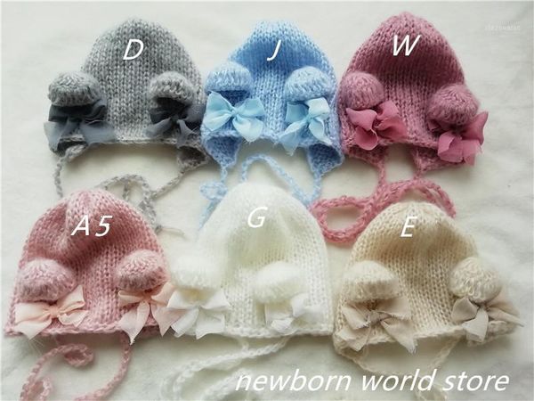 

caps & hats born pography props hat,bow decoration hat.1, Yellow