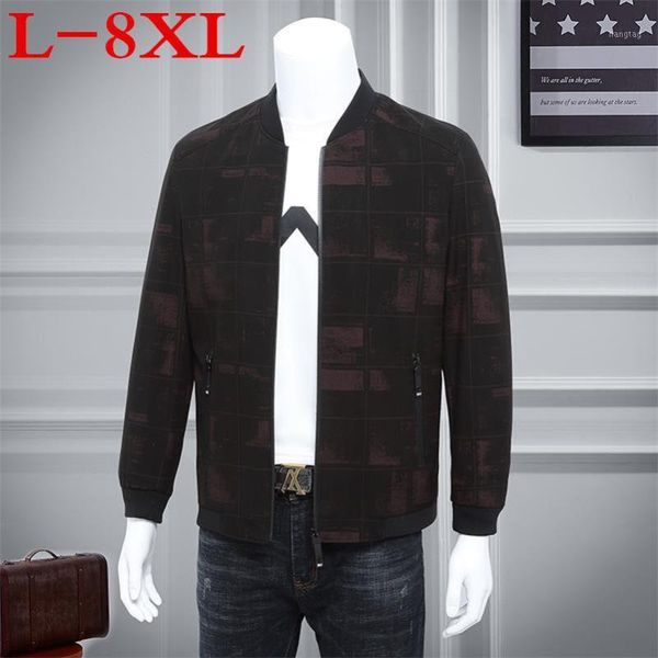 

8xl plus size 7xl men fashion casual loose sportswear bomber mens jacket trench coat1, Tan;black