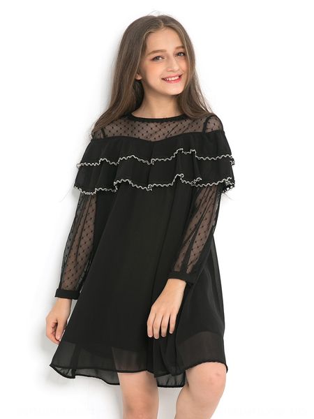 

девочка платье принцессы весной принцесса skirtchiffon юбка skirtblack шифон юбка свободного стиля платье детей корейская версия df6dr, Black;gray