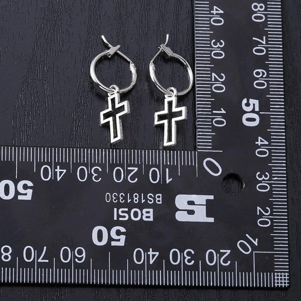 

sohot holow христианский крест кулон стиль хооп серьги пирсинг vintage круглый золото серебро цвет цинковый сплав женщины ювелирные изделия, Black;white