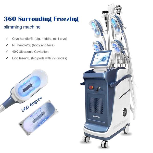 

2021 new 360 cryolipolysis machines fat ing slimming lipo laser cavitation rf body slimming cryo lipolysis machines#001