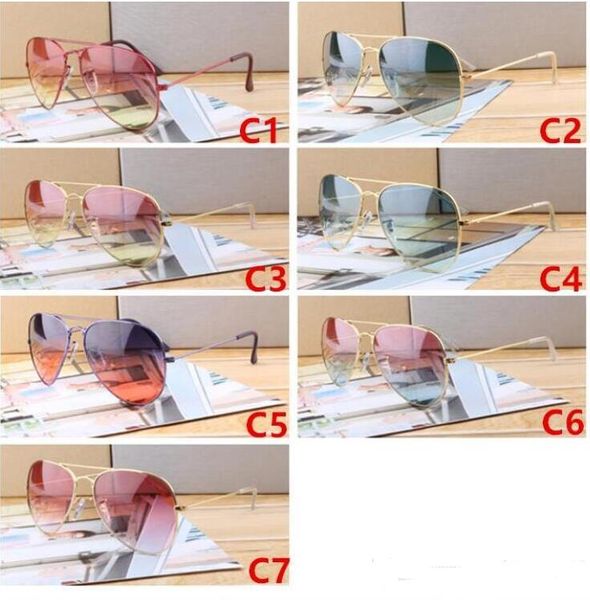 

designer brand new classic pilot sunglasses cycling sun glasses for men and women fashion dazzle colour mirrors glasses, White;black