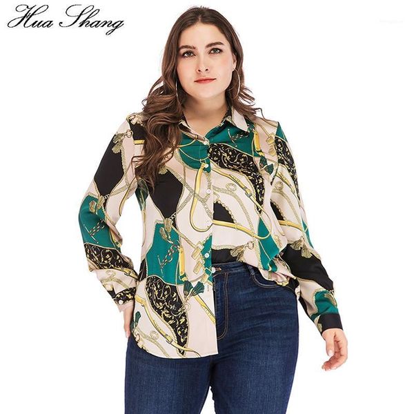 

4xl 5xl plus size ladies office shirts women summer turn down collar long sleeve shirt green floral print female blouse 1, White