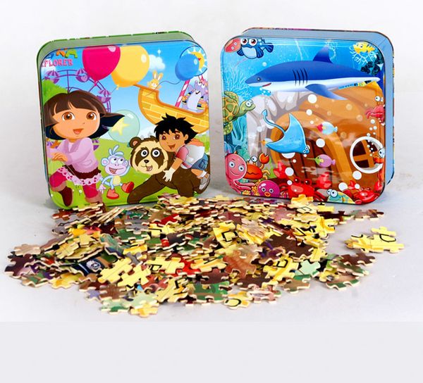 

200 300 500 / 1000 iron box wooden jigsaw puzzle children, intellectual power adults, decompression for boys and girls