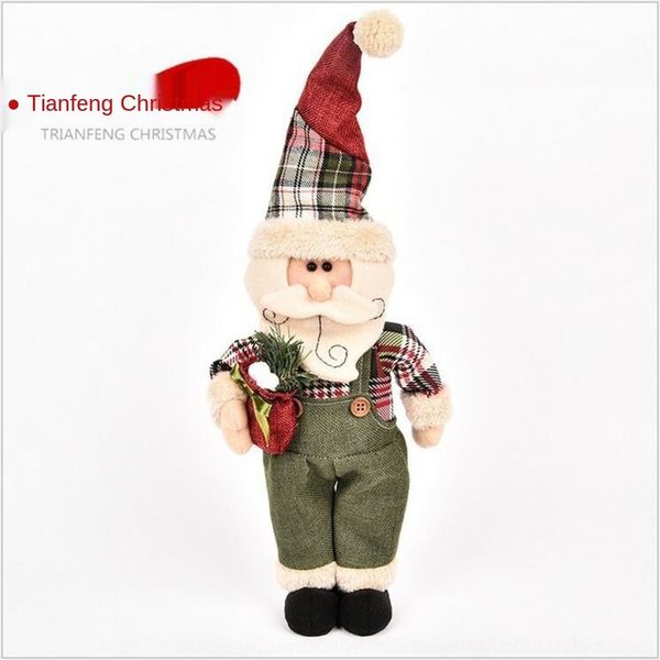 

ysy4c new christmas ornaments gift accessories decorations snowman elk old man doll doll table standing scene ornament shopping mall layout