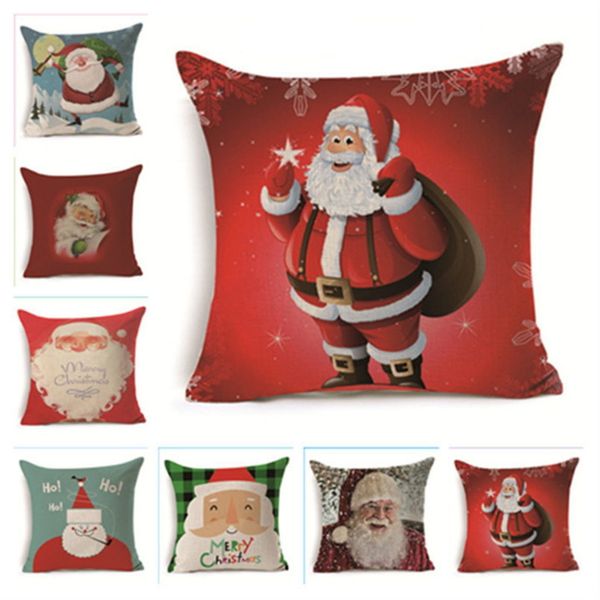 

eco-friendly christmas pillow case decoration home gift pillowcase square throw cushion cover decorative sofa bed car dhe2512