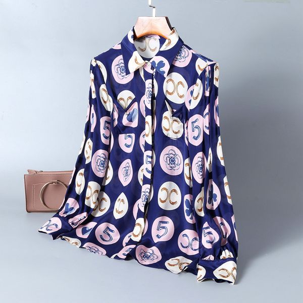 

2020 shirt new silk polo sleeve long female cardigan early spring fashion boutique urvx, White