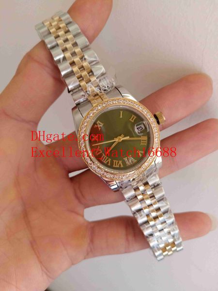 

selling ladies wristwatches 31 mm 178383 279381 diamond bezel asia 2813 movement automatic ladies wristwatches, Slivery;brown