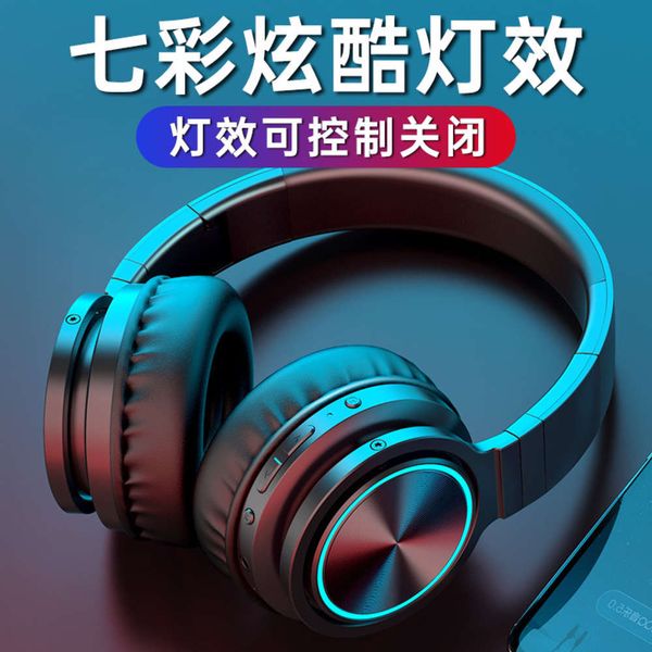 

new pincun b12 earphone headset bluetooth wirels folding plug in cartoon with luminous gift