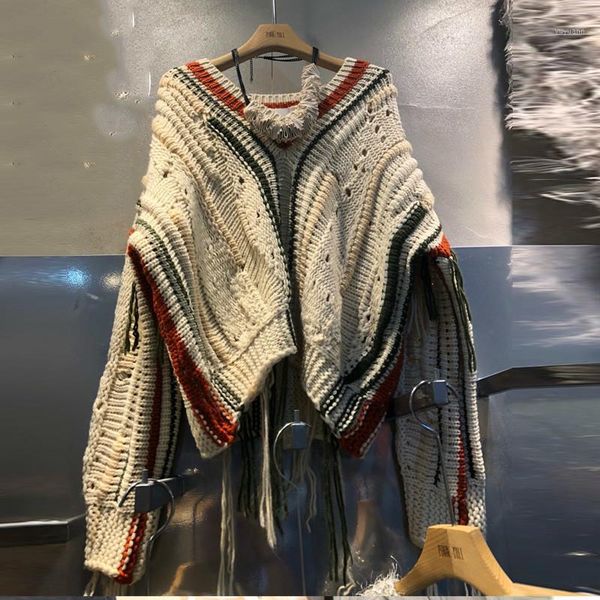 

2019 autumn new korean style pullovers sweaters women wild casual fashion ladies sweaters v-neck tassel female y3461, White;black