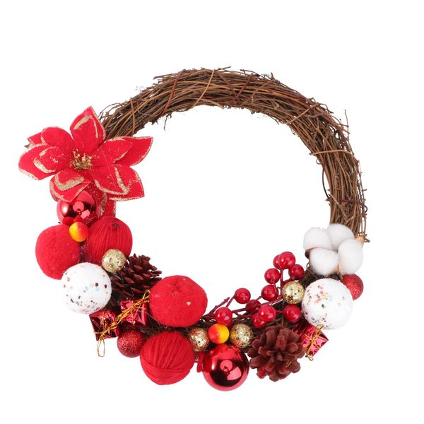 

1pc simulation christmas garland scene layout rattan wreath door wall decoration 1pc simulation comfortable new arrival wmtksw xhhair