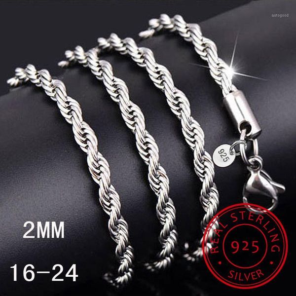 

chains wholesale personality fashion party wedding gift silver 4mm rope chain 925 sterling necklace nc1861