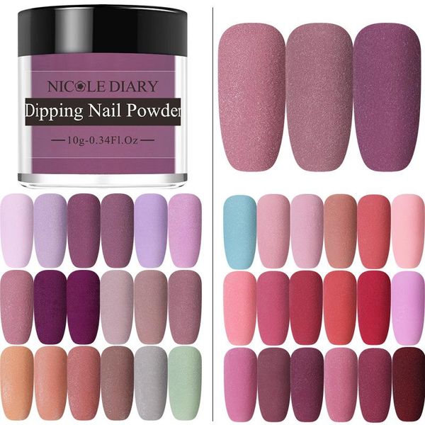 

matte series dipping nail powder colorful dip nail glitter no lamp cure gradient french chrome dust pigment decor, Silver;gold
