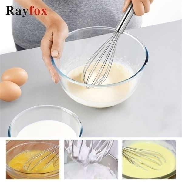 

6/8/10/12 inches kitchen gadget stainless steel egg beater hand whisk mixer milk cream butter baking utensil