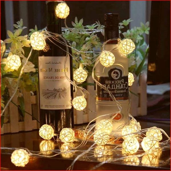 

diy rattan led 4m 5cm rope lights christmas decoration ornaments wedding party hand weaved rattan ball lantern string supplies